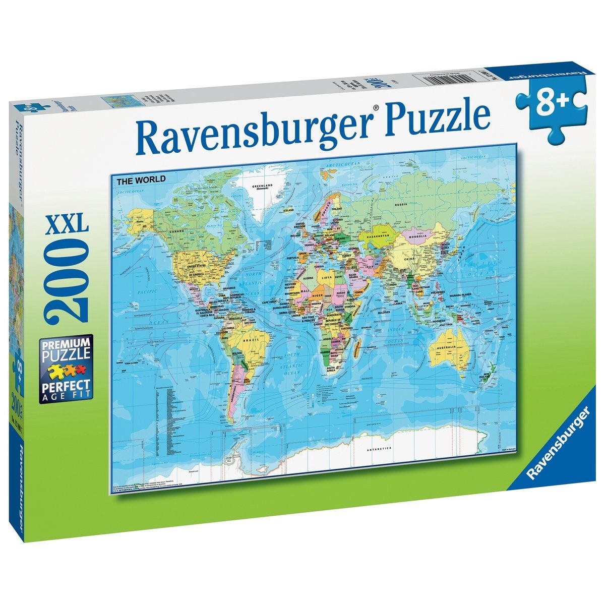 Puzzle pour enfants - 100 pièces XXL - La carte du monde