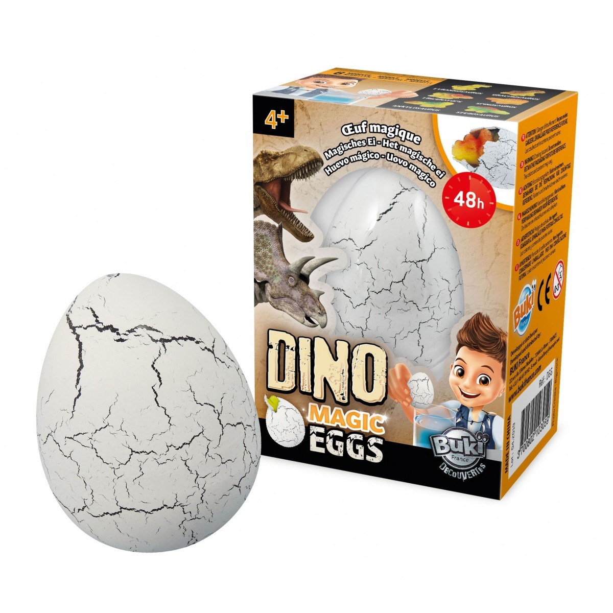 Oeufs à couver Jouets de dinosaures, œufs de dinosaures éclosion avec  figurine d'action de dinosaure réaliste, son de lumière menée, jeu éducatif  créatif Favor Easter Birt