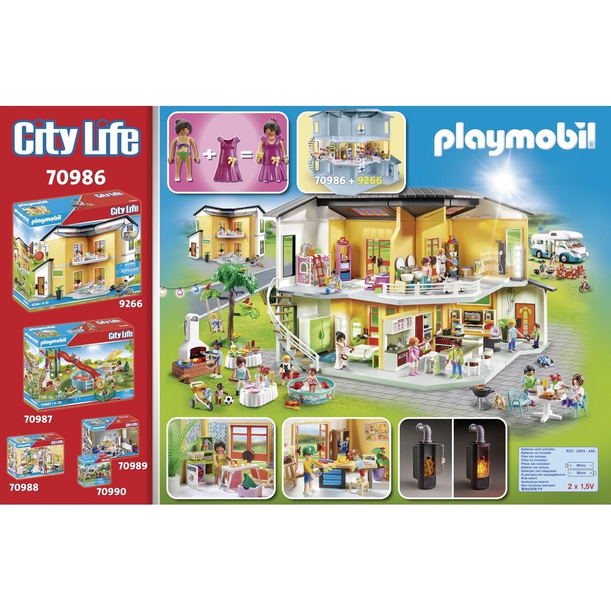 Extension Maison Moderne Playmobil City life 70986 - La Grande Récré