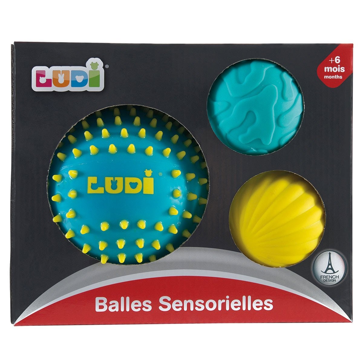 LUDI - 3 Balles sensorielles - Bébé