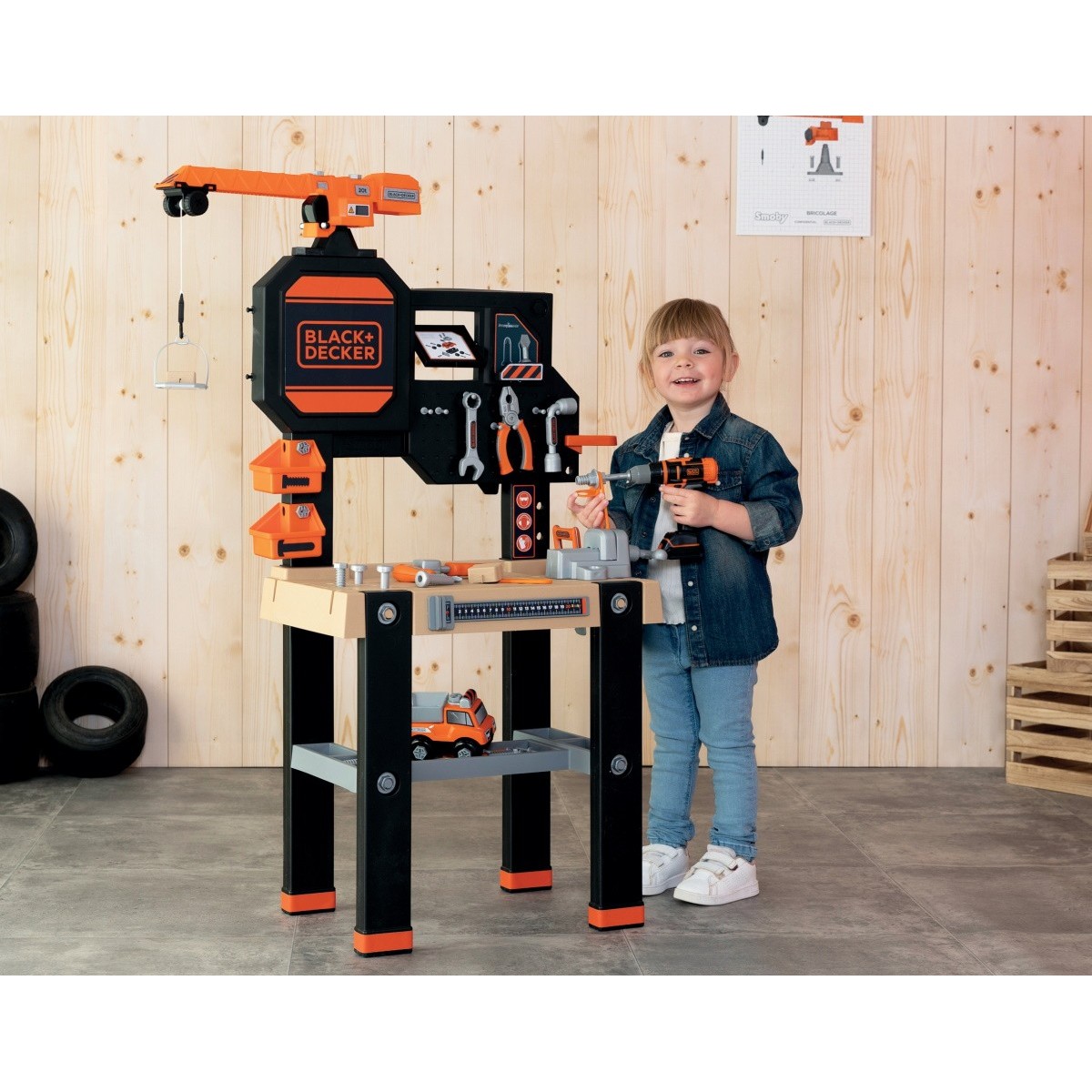 Smoby Black & Decker bricolo établi de constructeur - Outils pour enfants