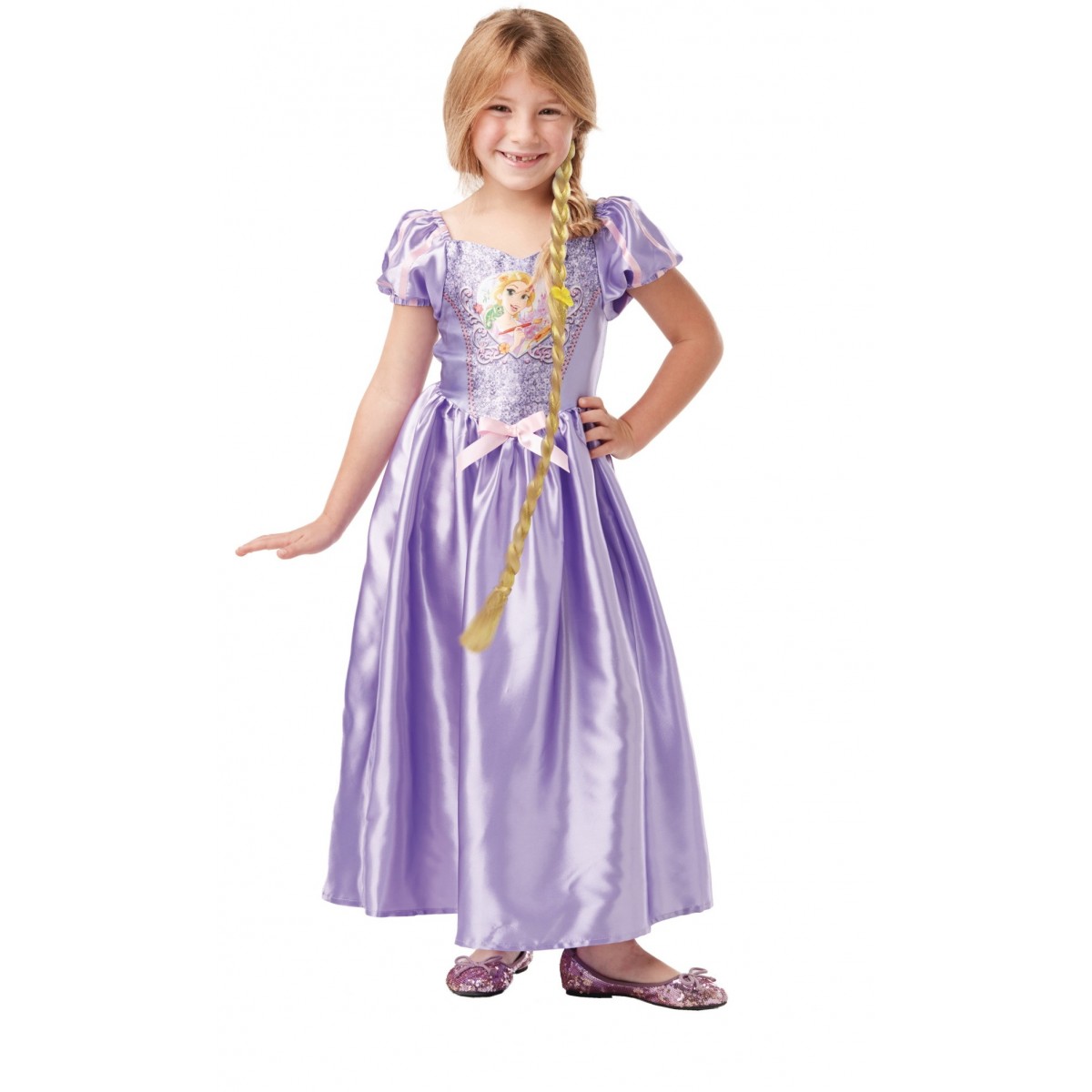 Disney Princesses - Déguisement Raiponce Robe et Tiare Taille 5/6 ans