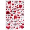Set 109 Stickers Strass Coeur Rose