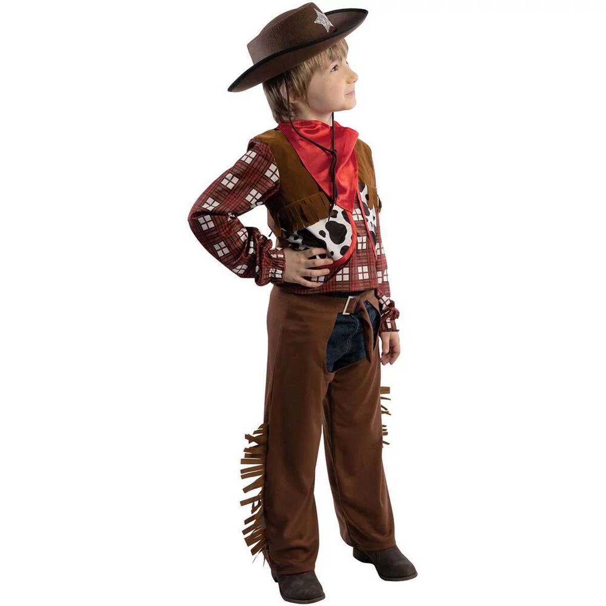 Coffret cadeau déguisement cowboy avec accessoire enfant