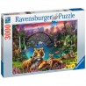 Puzzle 3000 pièces Ravensburger - Tigres au lagon