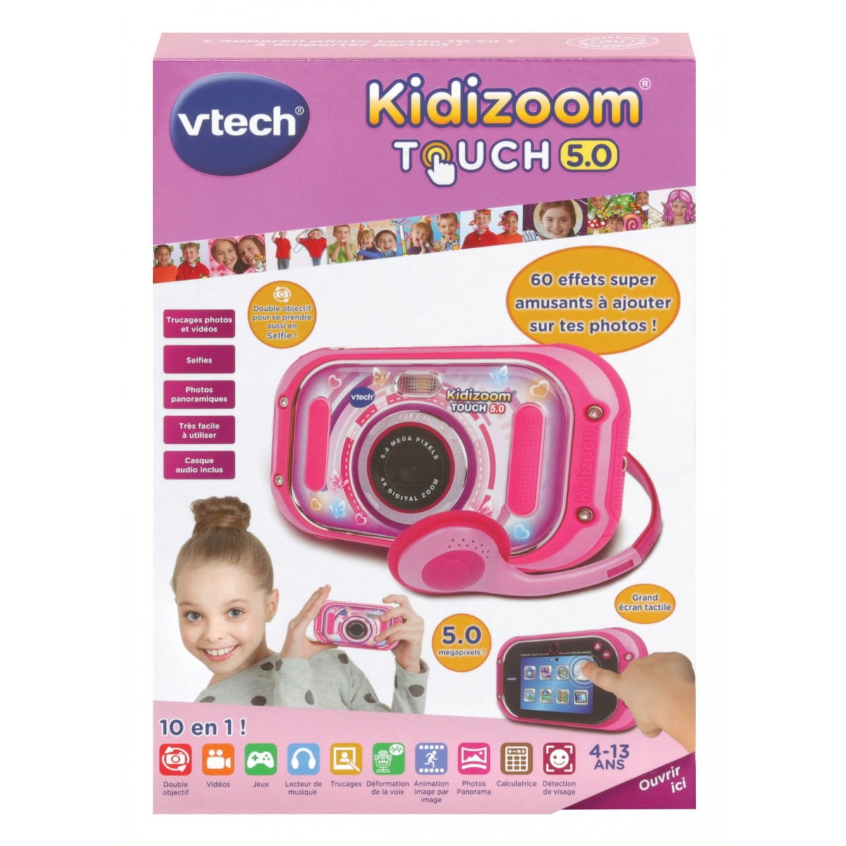 Appareil photo VTech Kidizoom Touch 5.0, l'appareil photo tactile pour  enfants