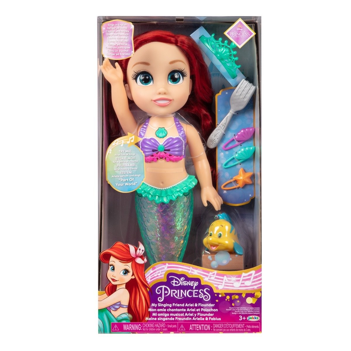 Disney Princesses Poupée Ariel musicale 38 cm