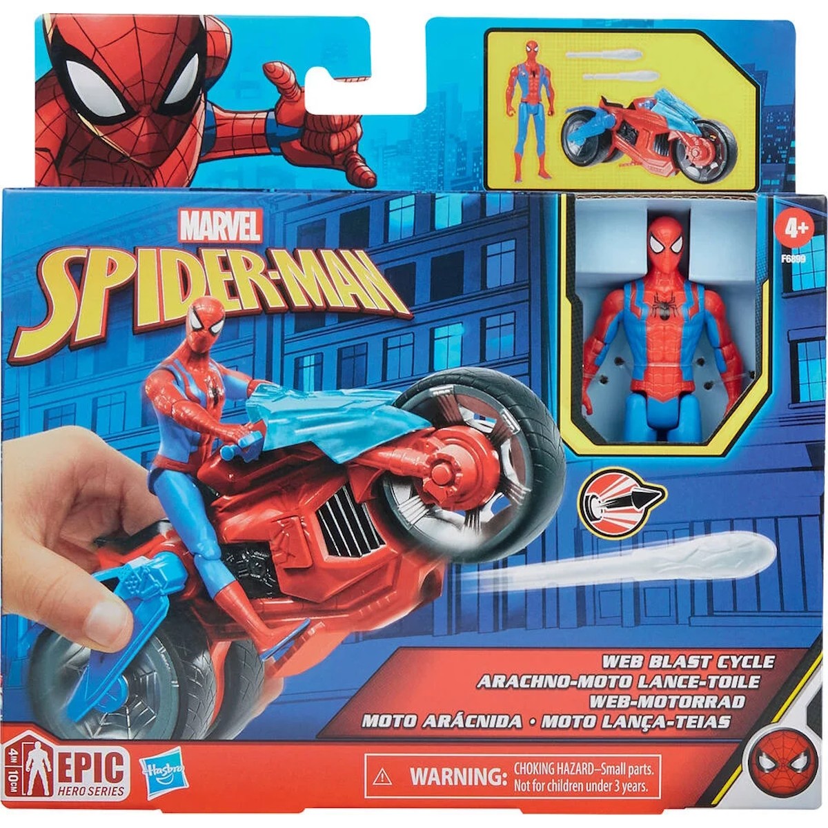 Jeu Jouet Figurine Spiderman Avec Moto Arachno pour Enfants Hasbro