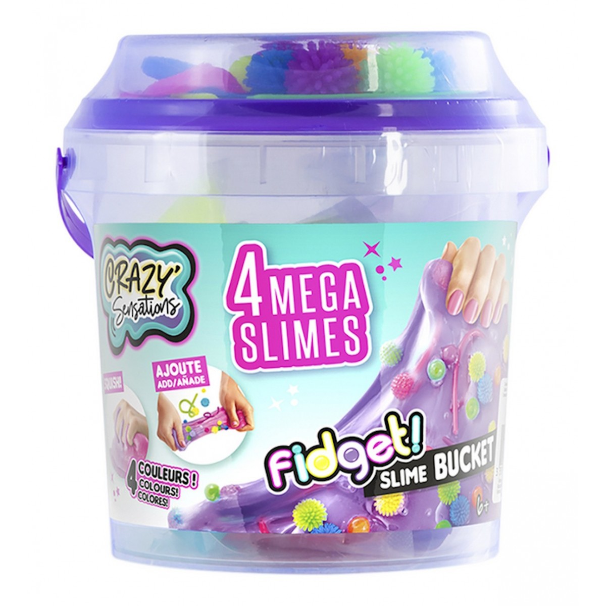 Baril de Slime Fidget - 4 Méga Slimes - Canal Toys - Loisirs