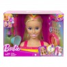 Barbie Ultra Chevelure - Tête à Coiffer Blonde Mèches Arc-en-Ciel