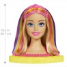 Barbie Ultra Chevelure - Tête à Coiffer Blonde Mèches Arc-en-Ciel