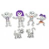 Stickers Halloween Squelette Mousse Glitter