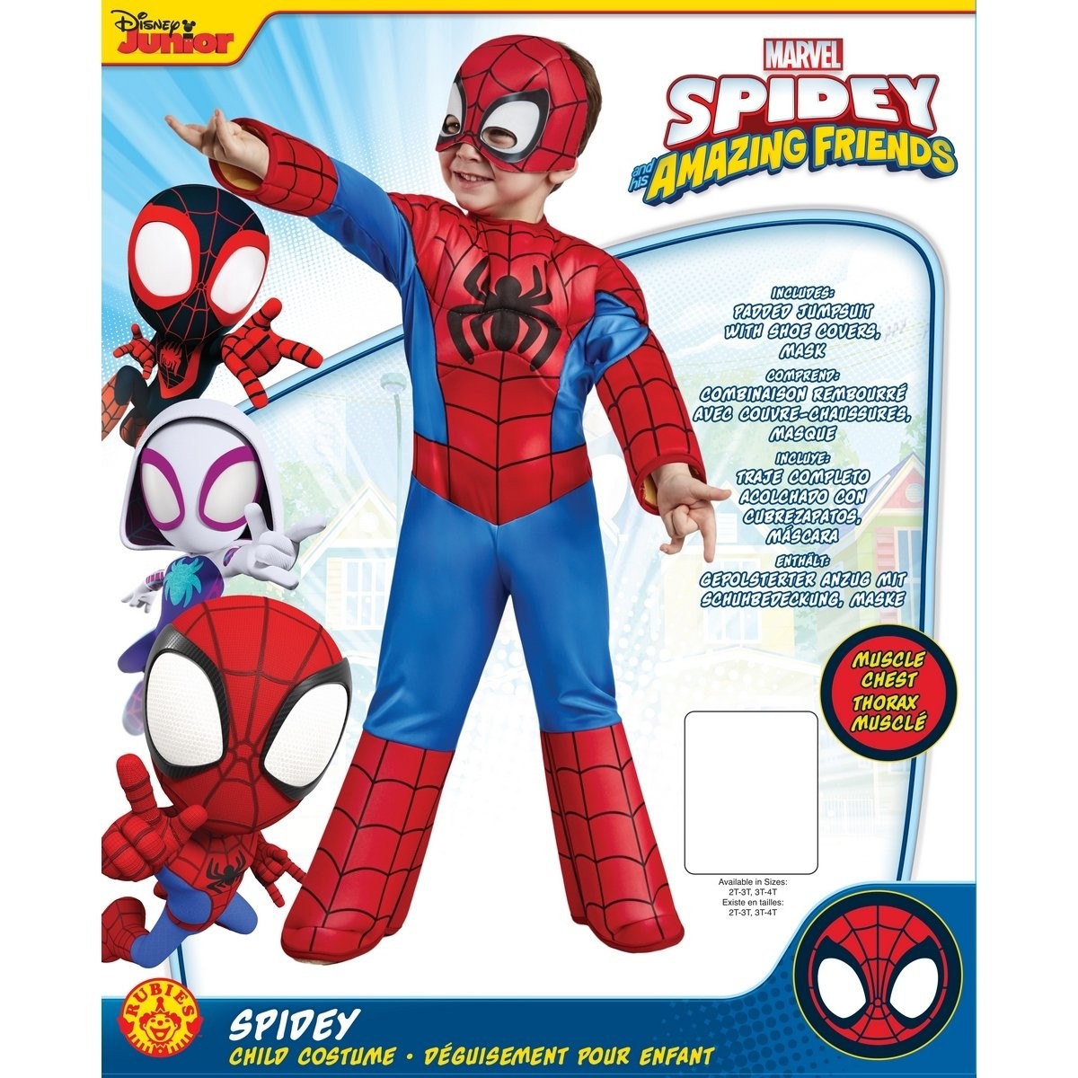 Spider-man deguisement - taille s - 3-4 ans, fetes et anniversaires