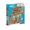 Puzzles SuperColor 2x60 Pièces - Mickey et ses Amis