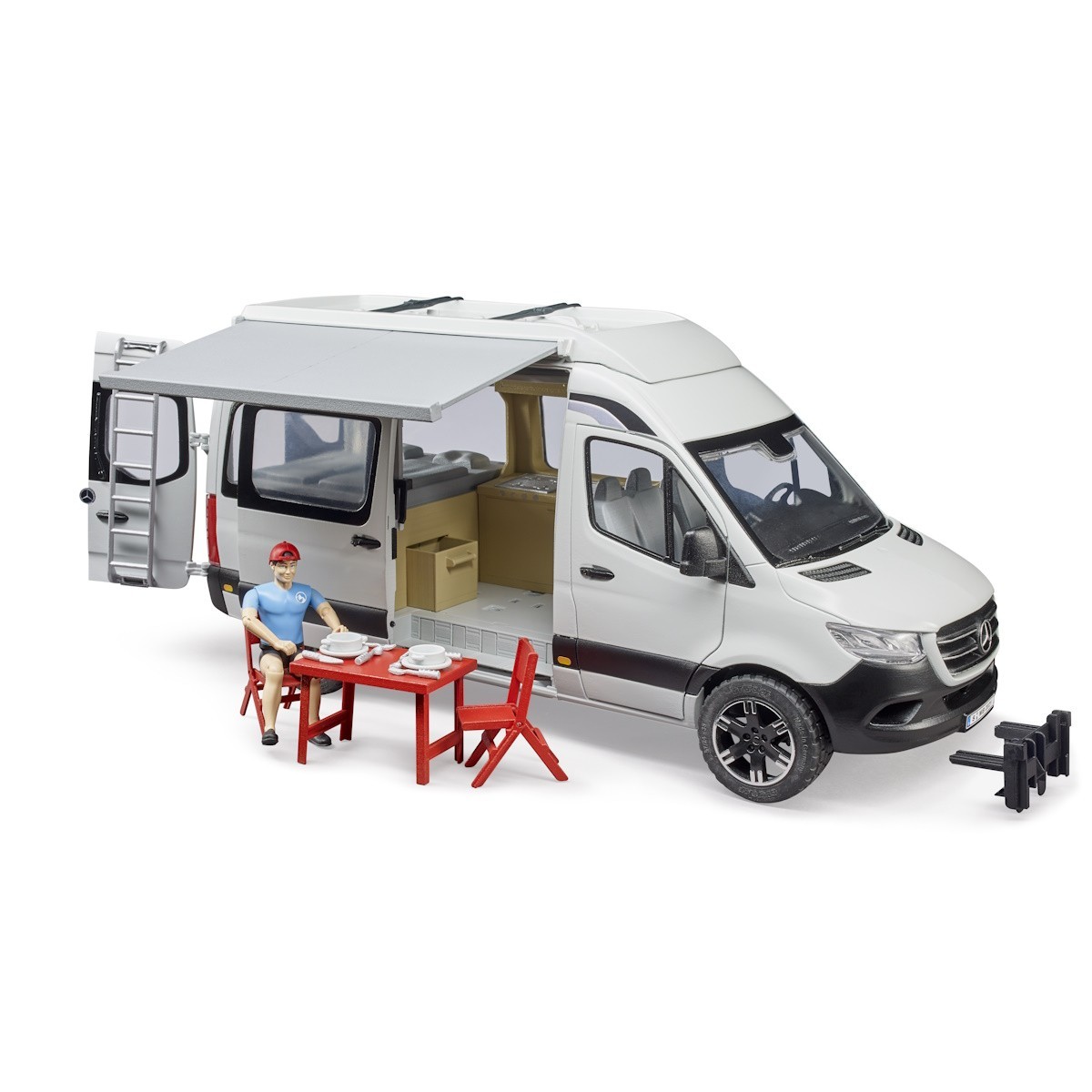 Camping-Car Mercedes avec Campeur et Accessoires