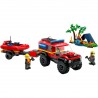 Le camion de pompiers 4x4 et le canot de sauvetage Lego City 60412