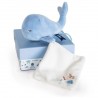 Baleine avec doudou bleue