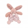 Lapin doudou - Doudou plat 18 cm rose