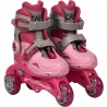 Rollers évolutifs 3 roues roses - Taille 27-30