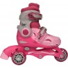 Rollers évolutifs 3 roues roses - Taille 27-30