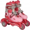 Rollers évolutifs 3 roues rose taille 30-33