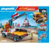 Camion Grue avec Ouvrier & Accessoires Playmobil Action Heroes 71750
