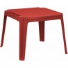 Table Carrée Coloris Rouge ou Vert
