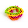 Lot 4 Bracelets Perles Fluo