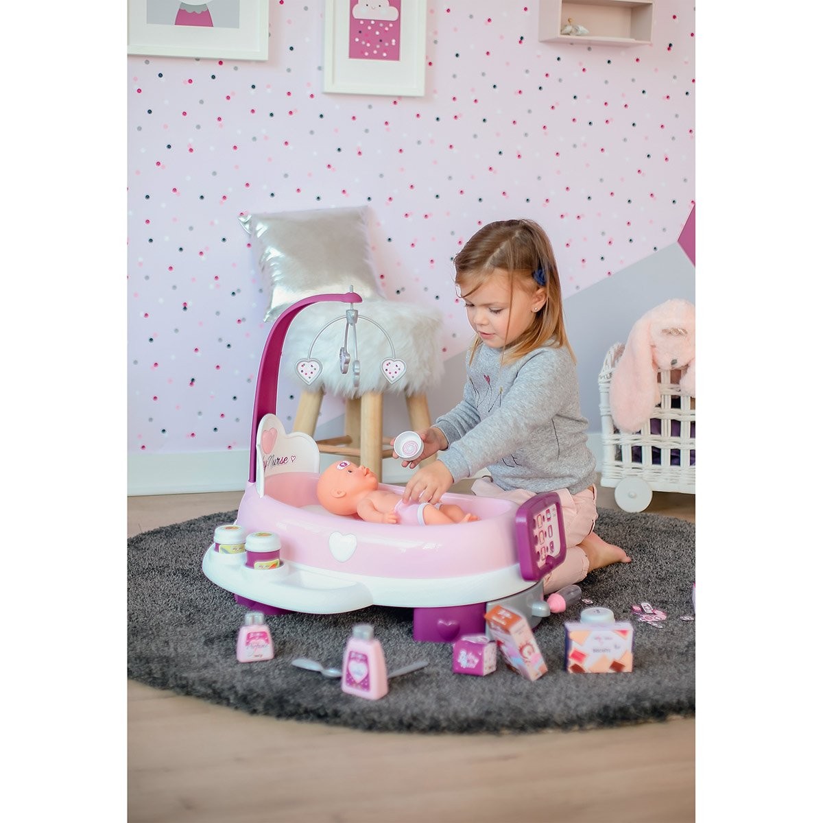 Playset Ecoiffier 3 en 1 Nursery - Accessoire poupée - Achat & prix