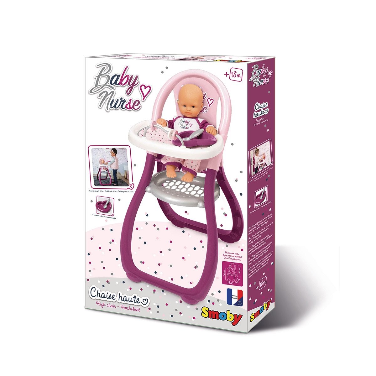 Smoby - Baby Nurse - Chaise Haute - FAMILY TOYS
