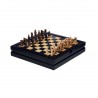 Coffret en bois échecs et backgammon